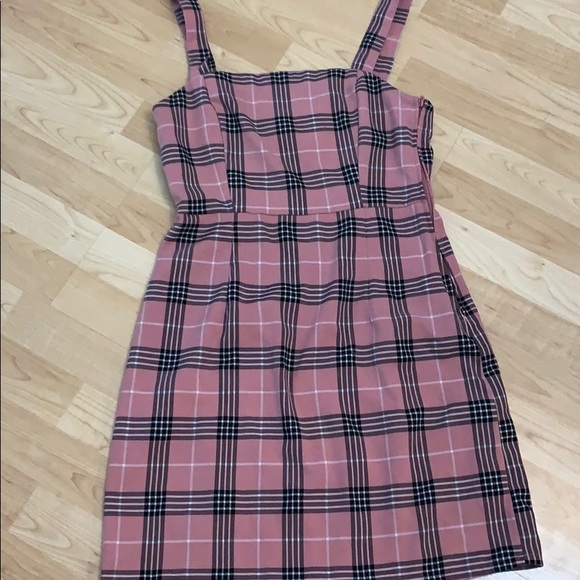 Plaid overall dress - Picture 1 of 3